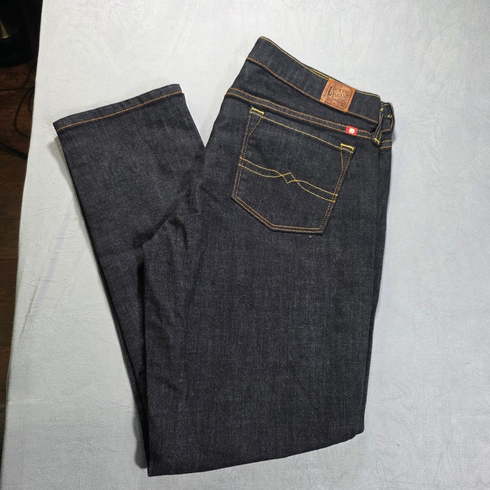 Lucky Brand Zoe Skinny Ankle Crop Jeans Womens 10/30 Dark Wash